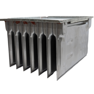 Alternative view of Brivis Gas Heater Heat Exchanger HX Assembly 7 Bank - #B013215