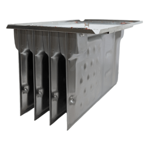 Alternative view of Brivis Gas Heater Heat Exchanger HX Assembly B15 4 Bank - #B016922